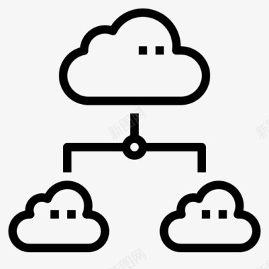 云网络技术23线性图标