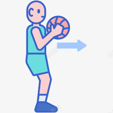 传球篮球59线条颜色图标