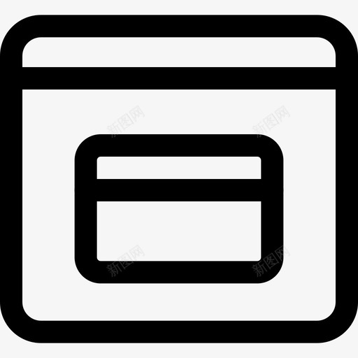 信用卡支付web应用程序登录页线性svg_新图网 https://ixintu.com 信用卡 支付 web 应用程序 登录 线性