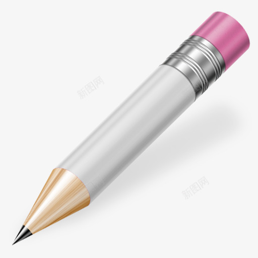 3D白色铅笔图标书纸张笔墨文具png_新图网 https://ixintu.com 3D 白色 铅笔 图标 标书 纸张 笔墨 文具