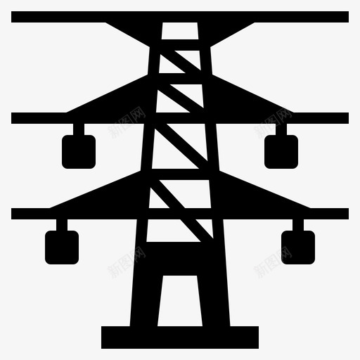 电源线电工21填充svg_新图网 https://ixintu.com 电源线 电工 填充