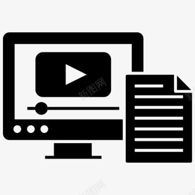 视频教育计算机视频现代教育图标