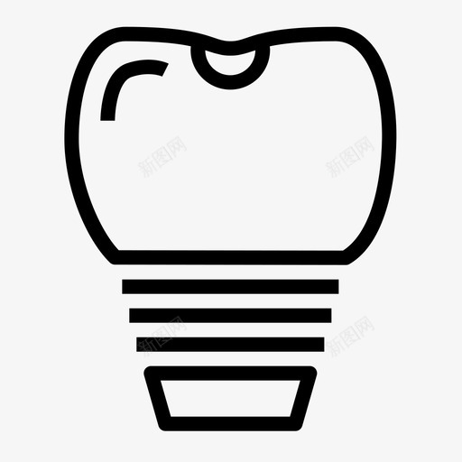 义齿牙冠种植svg_新图网 https://ixintu.com 义齿 牙冠 种植 植入 更换 螺钉 本质