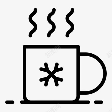 冬天咖啡冷的图标