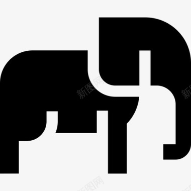 大象非洲32填充图标