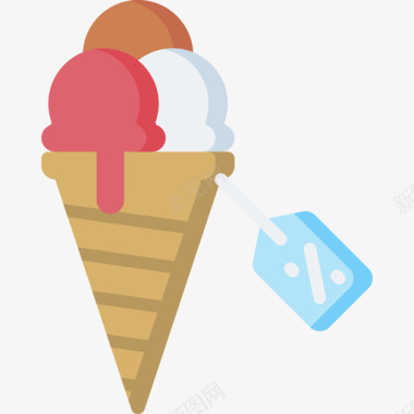 冰淇淋夏季销售19持平图标