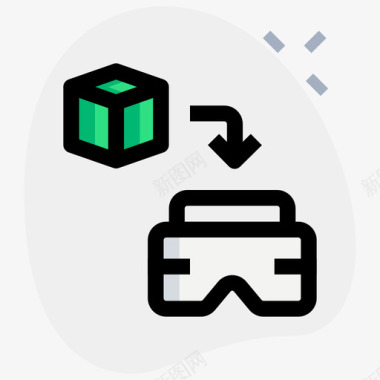 Vr眼镜虚拟现实127圆形图标