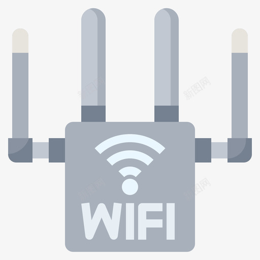 Wifi路由器计算机组件6扁平svg_新图网 https://ixintu.com Wifi 路由器 计算机 组件 扁平