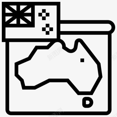 澳大利亚大陆国家图标