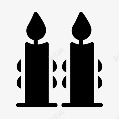 蜡烛火焰装饰火图标
