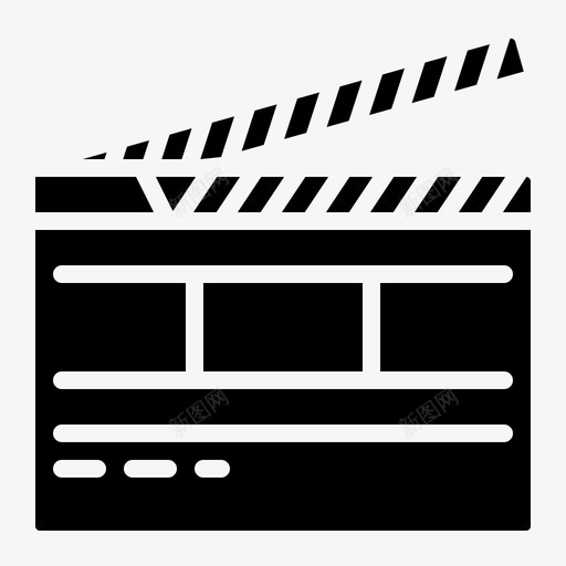 隔板电影和视频4实心svg_新图网 https://ixintu.com 隔板 电影 视频 实心