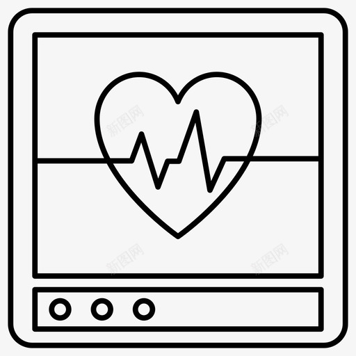 心搏描记器ecg心搏图心电图svg_新图网 https://ixintu.com 心搏 描记 ecg 心脏 心电图 护理 健康 心悸 教育 线图 图标