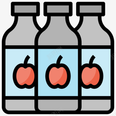 苹果汁食品配送88原色图标