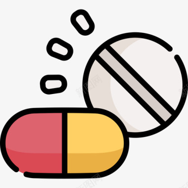 药物药房78线性颜色图标