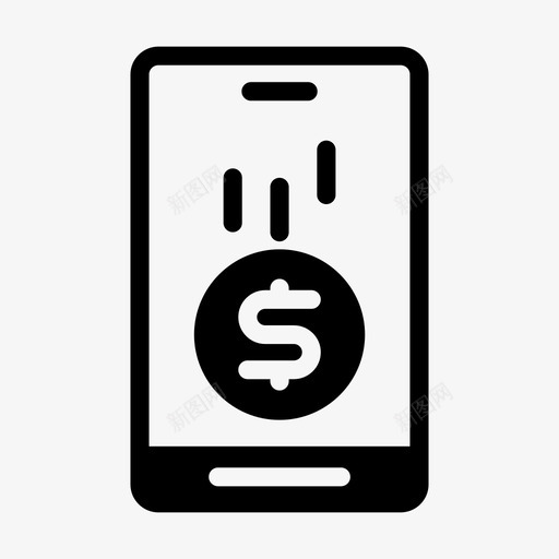 在线支付移动银行电话svg_新图网 https://ixintu.com 在线支付 移动 银行 电话 金融 字形