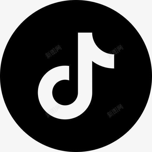 Tiktok社交媒体86通告svg_新图网 https://ixintu.com Tiktok 媒体 抖音 社交 通告