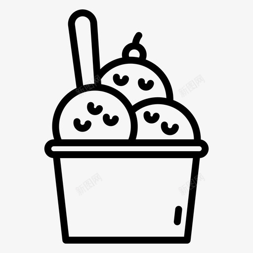 冰淇淋超市98直线型svg_新图网 https://ixintu.com 冰淇淋 超市 直线 线型