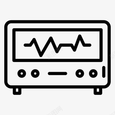 心电图74号医院直线型图标