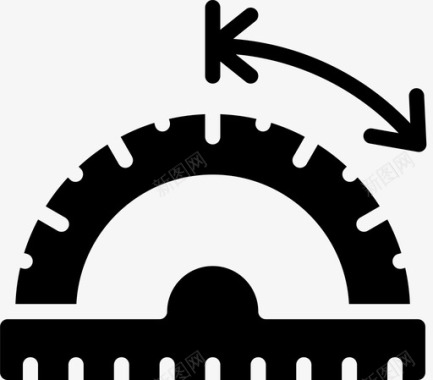 量角器大地测量和测量3填充图标