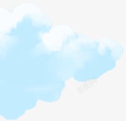 白色雨云淡蓝色的云朵高清图片