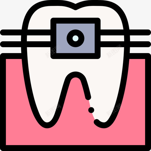 牙套牙科护理43线性颜色svg_新图网 https://ixintu.com 牙套 牙科 护理 线性 颜色