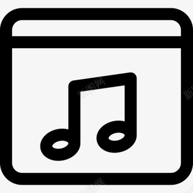 歌曲web应用程序登录页线性图标