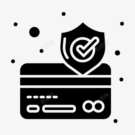信用卡支付安全svg_新图网 https://ixintu.com 信用卡 支付 安全 网上购物 实心 字形