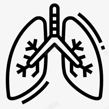 肺流行性4线状图标