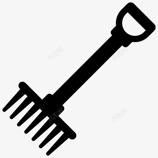 手耙挖掘设备挖掘工具svg_新图网 https://ixintu.com 手耙 挖掘 设备 工具 园艺 房屋 清洁 符号 图标