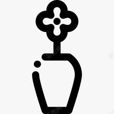 花瓶装饰设计图标