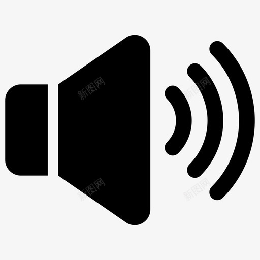 音量扬声器扬声器输出设备svg_新图网 https://ixintu.com 扬声器 音量 声音 输出 设备 网络 通信 字形 矢量 矢量图 图标