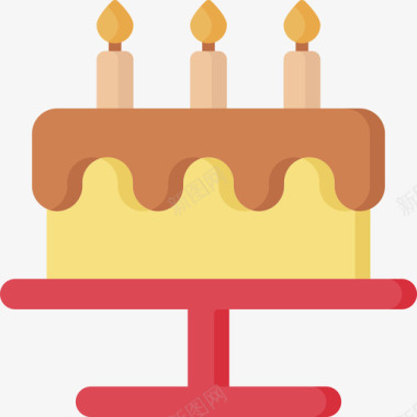 生日蛋糕家庭生活50平铺图标