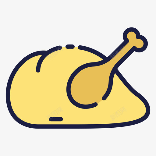 鸡肉超市96原色svg_新图网 https://ixintu.com 鸡肉 超市 原色