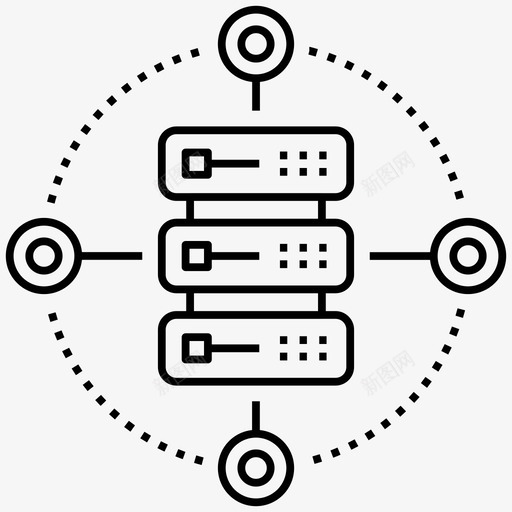 数据共享数据连接数据网络svg_新图网 https://ixintu.com 数据 共享 网络 连接 数据网 数据库 服务器 通信线路 图标
