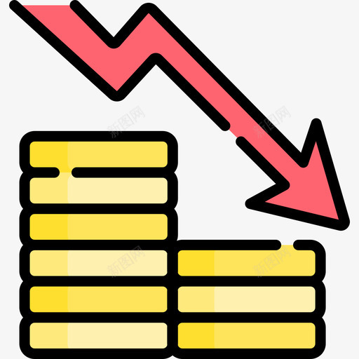 赔钱破产血色svg_新图网 https://ixintu.com 赔钱 破产 血色