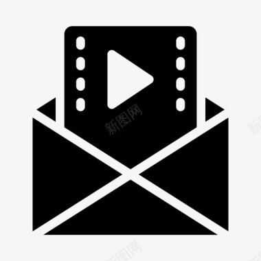视频消息电子邮件收件箱图标