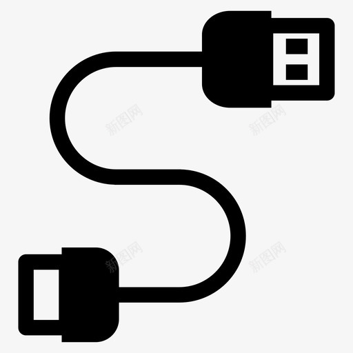 数据线充电器手机充电器svg_新图网 https://ixintu.com 数据线 充电器 手机 插头 微型 插座