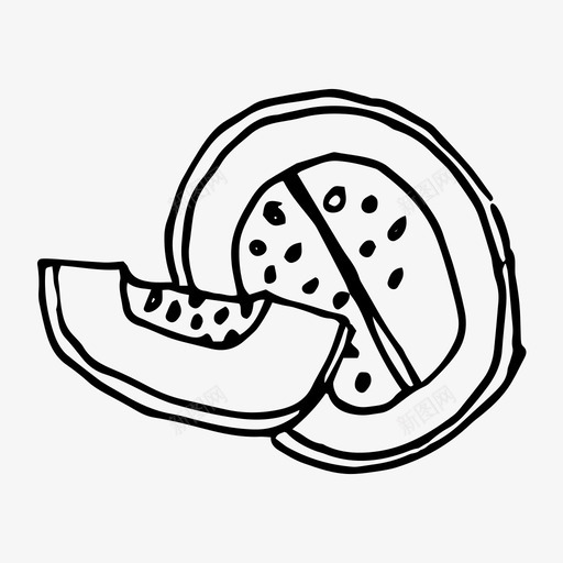 哈密瓜香料食物svg_新图网 https://ixintu.com 哈密瓜 香料 食物 水果 冰沙