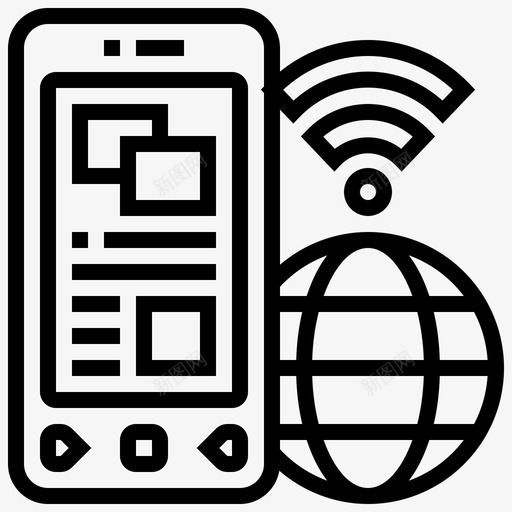 wifi互联网在线svg_新图网 https://ixintu.com wifi 互联网 在线 智能 手机 世界 度假 线路