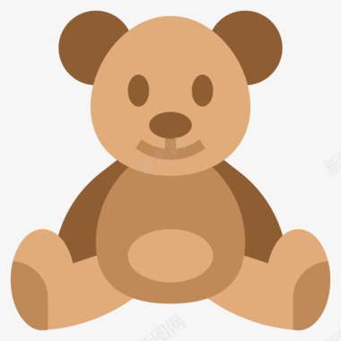 泰迪熊玩具30扁平图标
