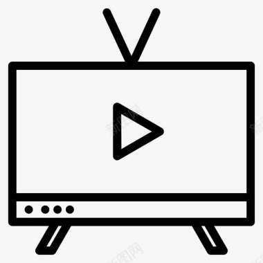 平板电视电子娱乐图标