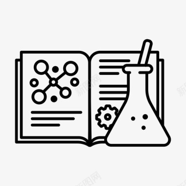 化学教科书教育指导图标