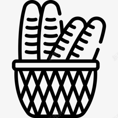 法国法式长棍面包22直纹图标
