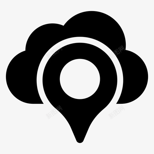 云位置位置标记位置指针svg_新图网 https://ixintu.com 位置 地图 标记 指针 定位器 导航 标志 标志符 符号 图标
