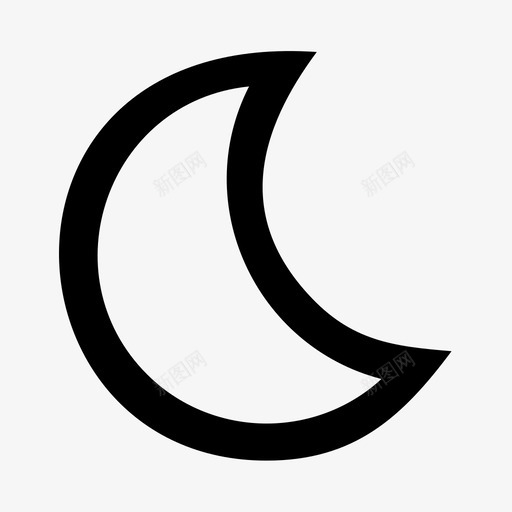 夜模式新月月亮svg_新图网 https://ixintu.com 模式 新月 月亮 睡眠