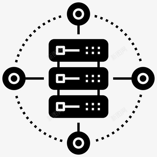 数据共享数据连接数据网络svg_新图网 https://ixintu.com 数据 共享 网络 连接 数据网 数据库 服务器 通信 字形 图标