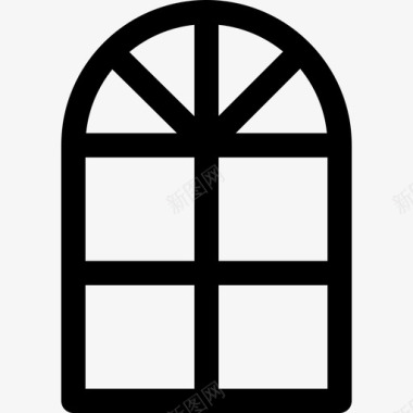 窗户家庭用品31线性图标