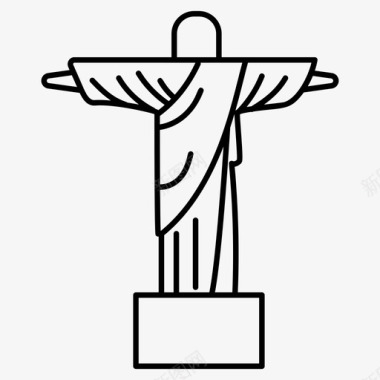 救世主基督巴西地标巴西纪念碑图标