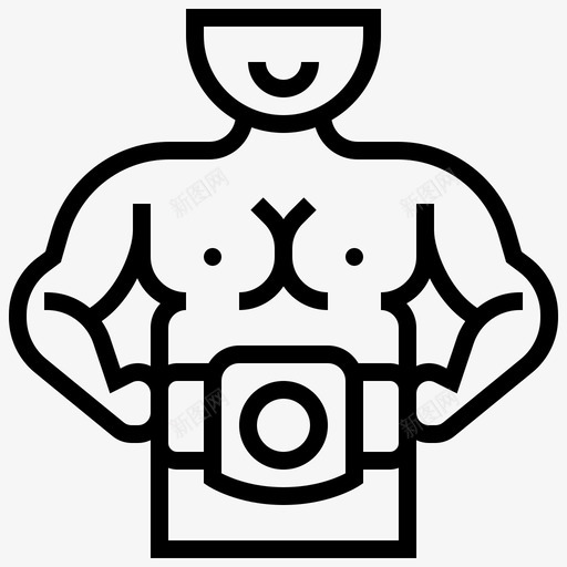 冠军腰带拳击手svg_新图网 https://ixintu.com 冠军 腰带 拳击手 摔跤 奖励 徽章 000009