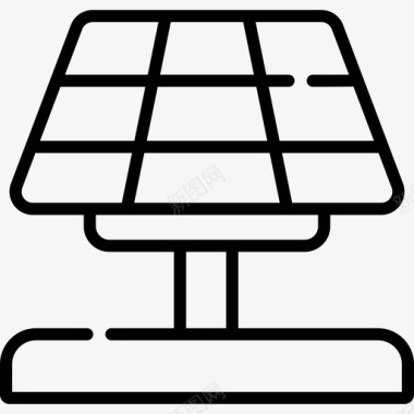 太阳能电池板43号村直线型图标